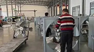 Automatic poultry farm equipment manufacturer for broiler #exhaustfan #silosystem #coolingpad 