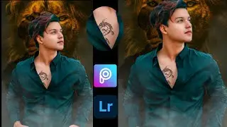 Lion Background photo Editing |Riyaz with Lion Photo Editing | New Background😲😲😲 @riyazali #riyaz