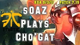 FNC sOAZ Plays Cho'Gat vs Morgana Top - S7 Ranked | Patch 7.15