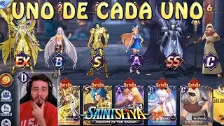 EL MEJOR EQUIPO LOCO?! UNO DE CADA RANGO!! PVP TEMATICO!!! Saint Seiya Awakening