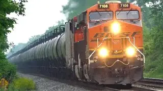 Super Surprise on BNSF Tanker Train! Ex KCS Unit on NS Train Meets CSX Train! The #1 Train on CSX!
