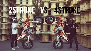 2 stroke vs 4 stroke - KTM EXC STUNT 2016 - Elliot Gr&ouml;ndahl & Amostunt