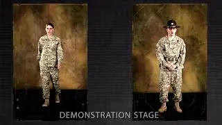 Army Drill and Ceremony 15 Inch Step, Backward March