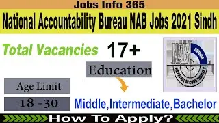 Latest Jobs in Karachi 2021| National Accountability Bureau NAB Jobs 2021 Sindh