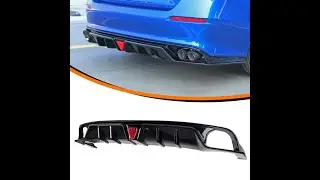 Fit for 2023 2024 Honda civic rear bumper diffuser with Brake LED Light