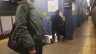 Any comment @timmintonNY. The @NYCTSubway at Park Place Station 3/2 Line. Homeless 3/5/25. What ar