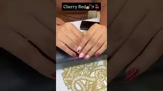Just red tips ✨💅🏼🍒#nails#gelextension#viral#explore