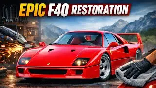 ASMR Car Restoration Full Rebuild of Red Ferrari F40 1989 | From Abandoned to Brand New