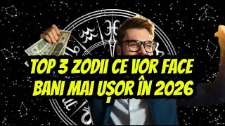Top 3 zodii ce vor face bani mai ușor &icirc;n 2026! Anul oportunităților financiare pentru ei!