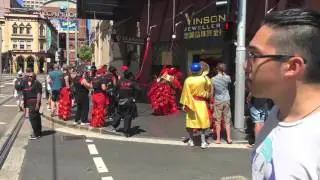 2016 CNY lion dance by Choy lee fut group chinatown sydney