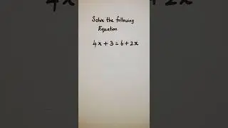 Solving Equations having variables on both sides#shorts#shortvideo #maths#shortsfeed #youtubeshorts