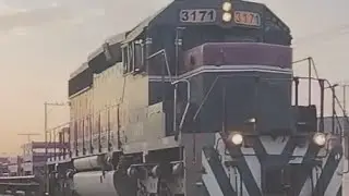 Tren con la3171 en esquema de ferrococa y un señor asomándose al vagon