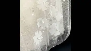 WV354 3D Floral Blusher Bridal Veil Shop Online #weddingveil #bridalveil #veil #veils #weddingdress