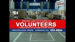 DSWD nangangailangan ng volunteers sa paghahanda ng relief goods para sa mga biktima ng bagyo