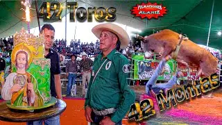 El jaripeo más importante de todo México 42 toros 42 Montas 42 Ganaderos en la fiesta del patrón san