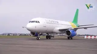 S.E Brice  Clotaire Oligui Nguema a réceptionné le nouvel Airbus A320 de Fly Gabon