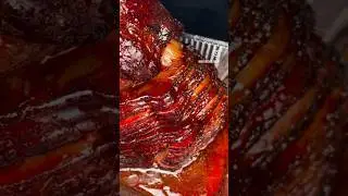 Double Smoked 💨 Spiral Ham #easter #ham #bbq #smokedham #foodshorts