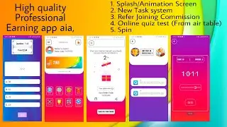 High quality Professional Earning app aia, Kodular, New task system. 2022