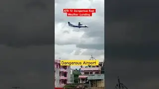Extream Bad Weather Landing In Nepal | ATR 72 in Pokhara international Airport | Dangerous Airport