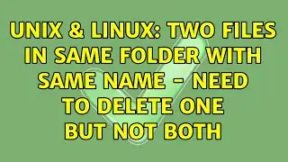 Unix & Linux: Two files in same folder with same name - need to delete one but not both