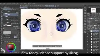 How to draw sparkling eyes easily with a few steps! #clipstudiopaint