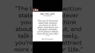September 10th vibe of the day #quotes #believe #Loa Law Of Attraction Motivation