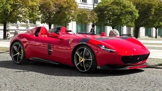 Ferrari Monza SP1 | Start Up + Driving + Carporn | Munich