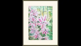 Nelly Moser flower Watercolour Demo Guide with David Harvey H#S