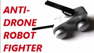 Самобалансиращ сe колесен боен анти ДРОН робот Anti DRONE fighter robot on self balanced chassis