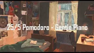 25/5 Pomodoro Timer with Gentle Piano Music | Focus, Study & Deep Work | THM:Productivity