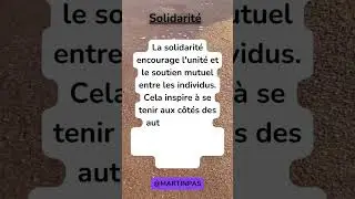 Solidarit&eacute; : valeur humaine .quel dans quel domaine est-il pr&eacute;sent ?
