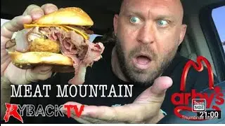 ARBY'S SECRET MEAT MOUNTAIN SANDWICH   FOOD REVIEW MUKBANG CHALLENGE   RYBACK TV