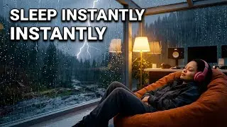 Sleep instantly with ambient rain sound | Rain ASMR & Storm outside #rainsounds #relaxingmusic