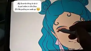 Color with me in Procreate | Making my fashion stickers #coloring #fashion #stickers