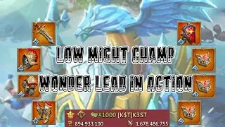 LOW MIGHT CHAMP WoW Lead in Action -Lords Mobile