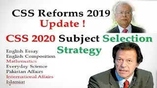 CSS 2020 FULL INFORMATION | SUBJECT SELECTION |