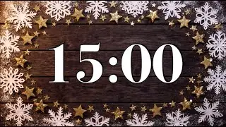15 Minute Winter Classroom Timer ❄️ Snowflakes, Stars, Cozy Decor & Acoustic Music | Focus Countdown