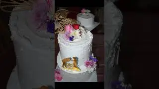 Whipped cream wedding cake