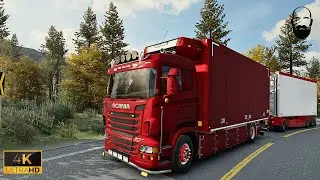 ETS 2 | Scania PGR Rigid + Vang Trailer | Nordic Horizons | Snowymoon + Reshade 4K Realistic Driving