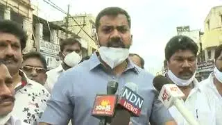 AP Irrigation Minister Anilkumar Yadav Speaks on Division Visit ,Electrical Issues, Sanitisation.