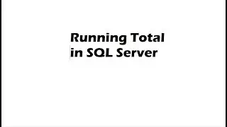 RunningTotal in SQLServer
