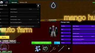 Hydrogen Blox Fruit New op script mango hub 🥭| Auto farm Auto raid farm chest