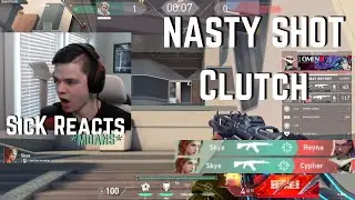 SEN SicK REACTS to this NASTY CLUTCH SHOTS | VALORANT Clips