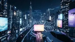 Futuristic Megacity at Night | 4K Cinematic Sci-Fi Background (Free to Use)