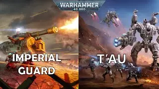 Мощь 11 стволов! Имперская гвардия VS Тау в Warhammer 40000 Battlesector