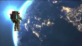 Astronaut with a military suit