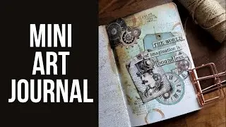 mini art journal | watercolors, stamps, collage