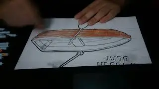 Раскрашиваем картинку &laquo;Лодка, припаркованная на пляже 2&raquo; &mdash; Lento y Cursi