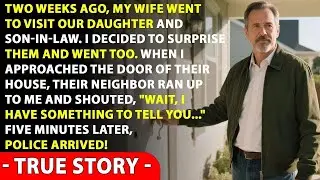 “Stop!” Said My Daughter's Neighbor As I Tried To Open The Door  He Revealed The Truth To Me!
