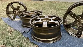 Wheels in Bronze Chrome Powdercoat Color. Prismatic Powders PMB-4124